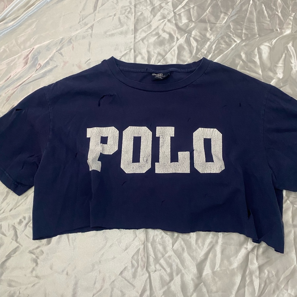 🔥 polo crop t shirt